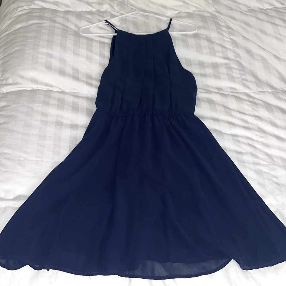Navy blue chiffon Lush dress
